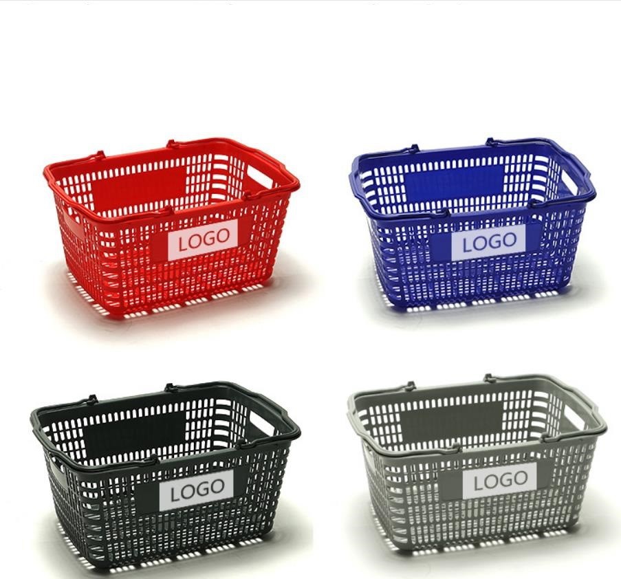 Plastic Shopping Basket With Handle factory
