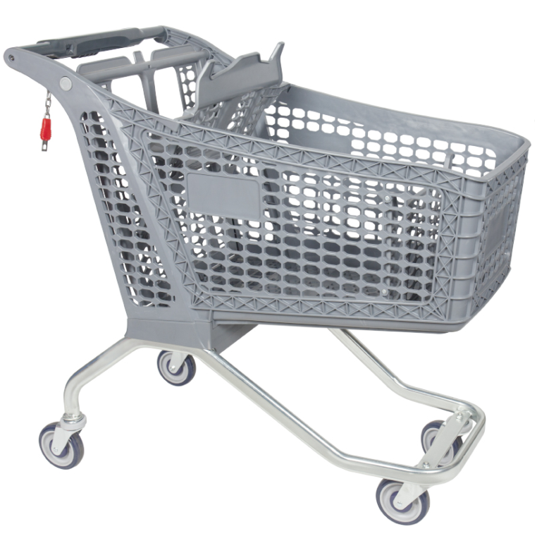 Plastic Shopping Trolley On Wheels