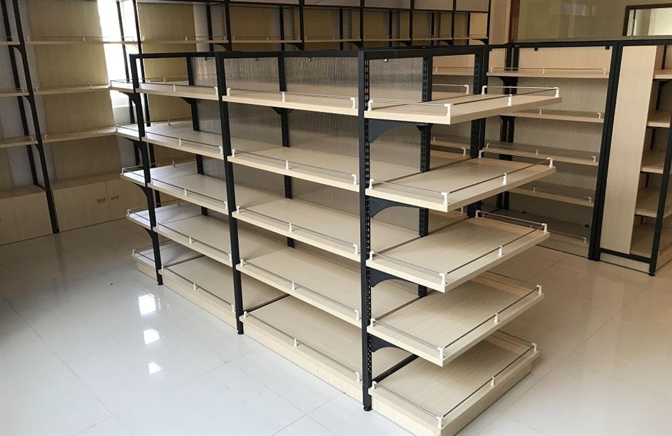 Wood Shelf with Metal